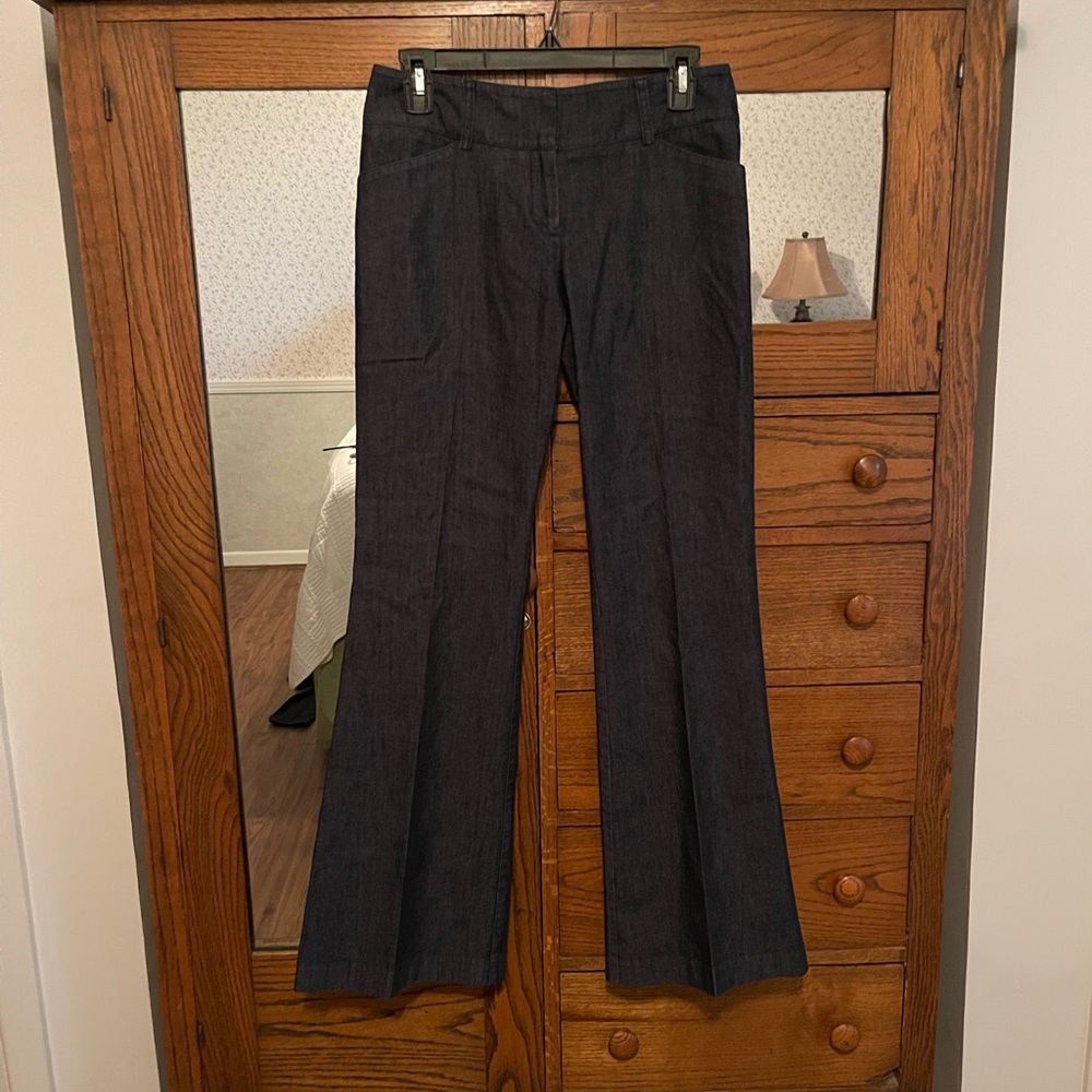 7th Avenue Dark Blue Flared Jeans